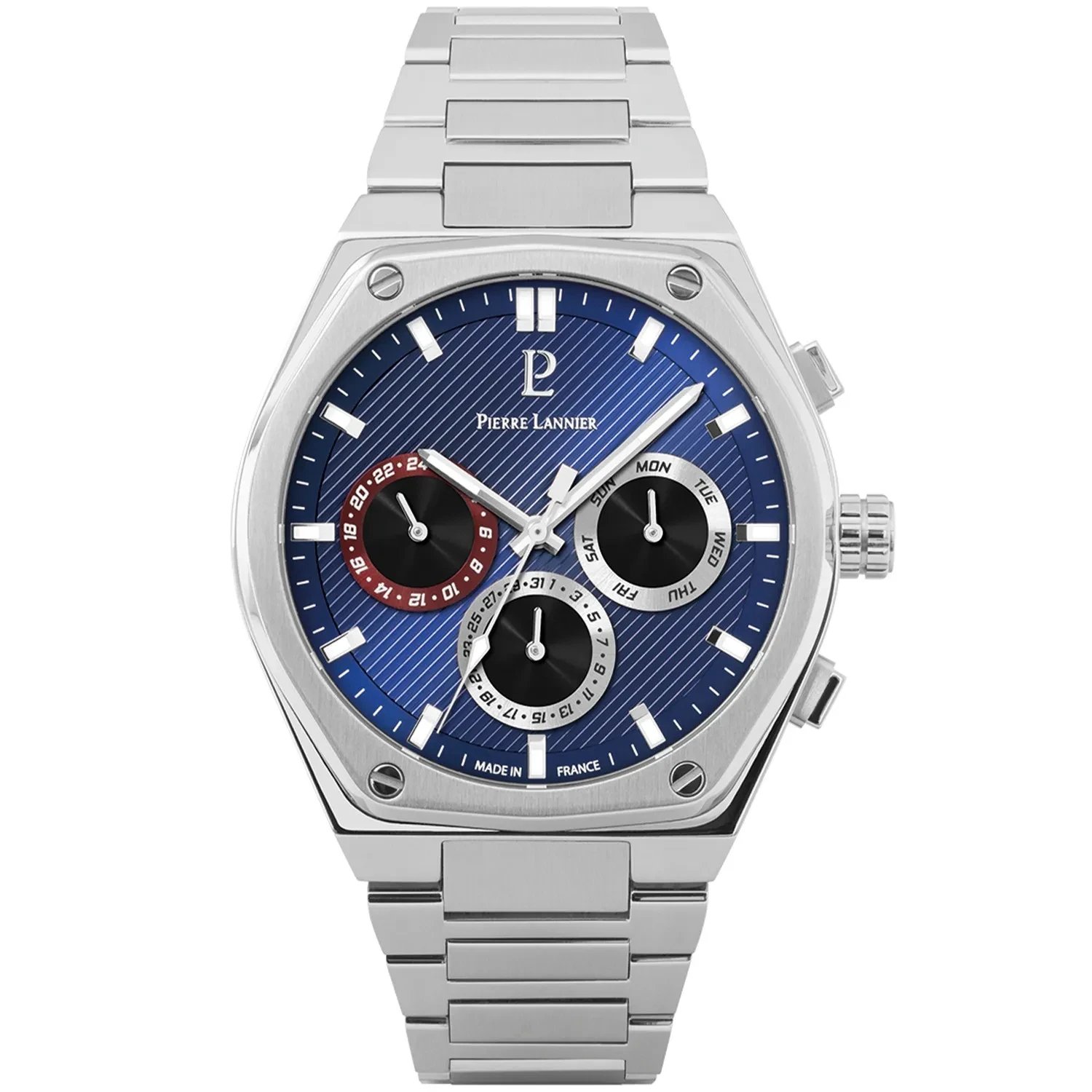 Pierre Lannier 230F161 - Horloge - Roestvrij staal - Zilver - 42.5 mm