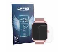 Savvies - Screenprotector voor taopodo Smartwatch 1.83" - Folie Beschermfolie transparant 18 Stuks