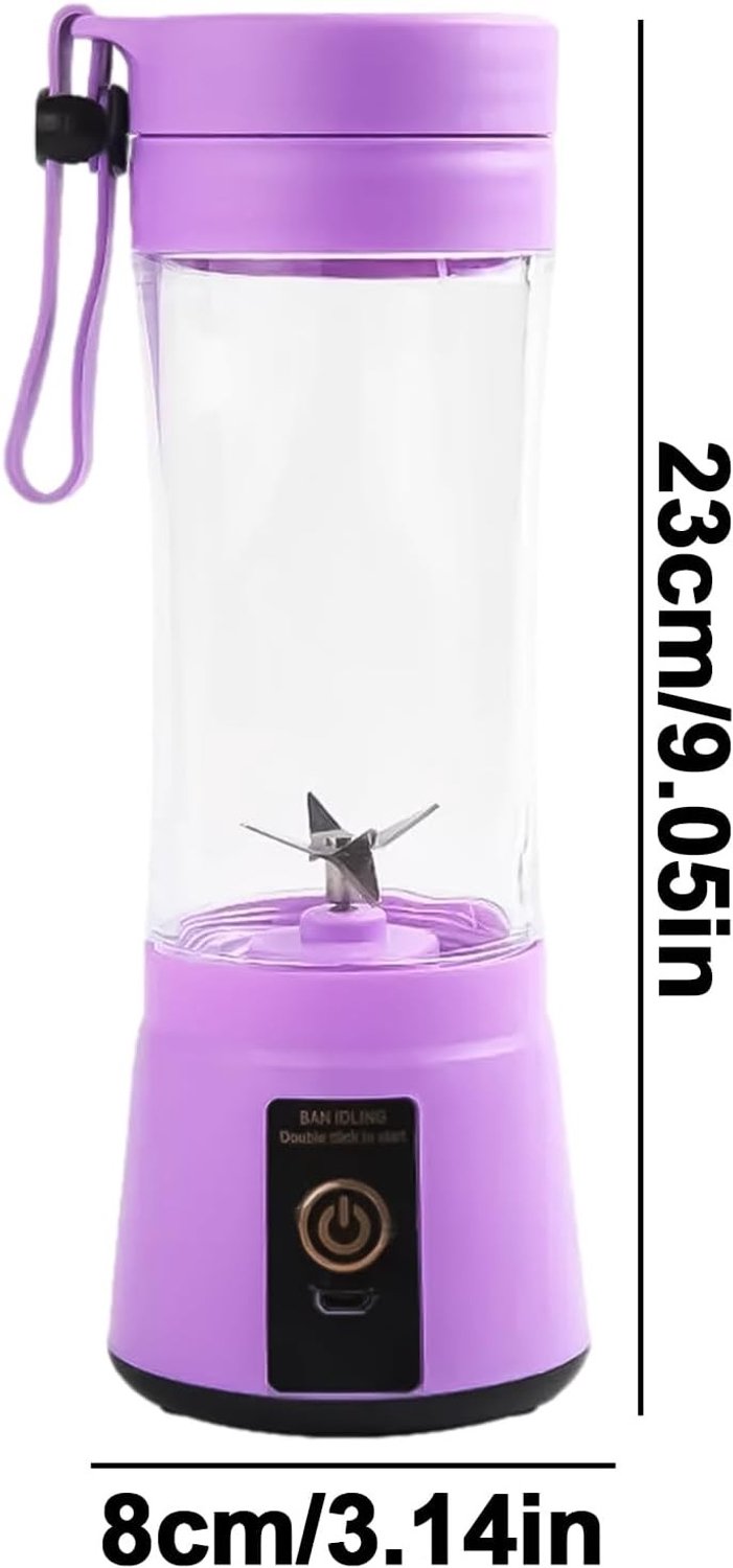 Multifunctionele Mini Juicer voor Smoothies en Sap | 400ml Fruit Mixer Fles met Deksel — afbeelding 4
