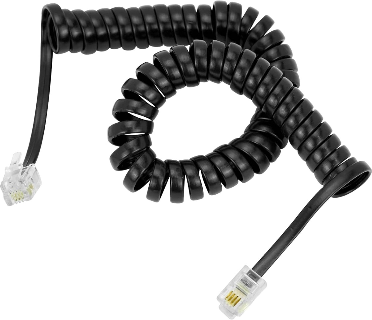 RJ11 4P4C telefoon handset kabel - 7 voet - zwart - ideaal voor vaste telefoons - Homevero