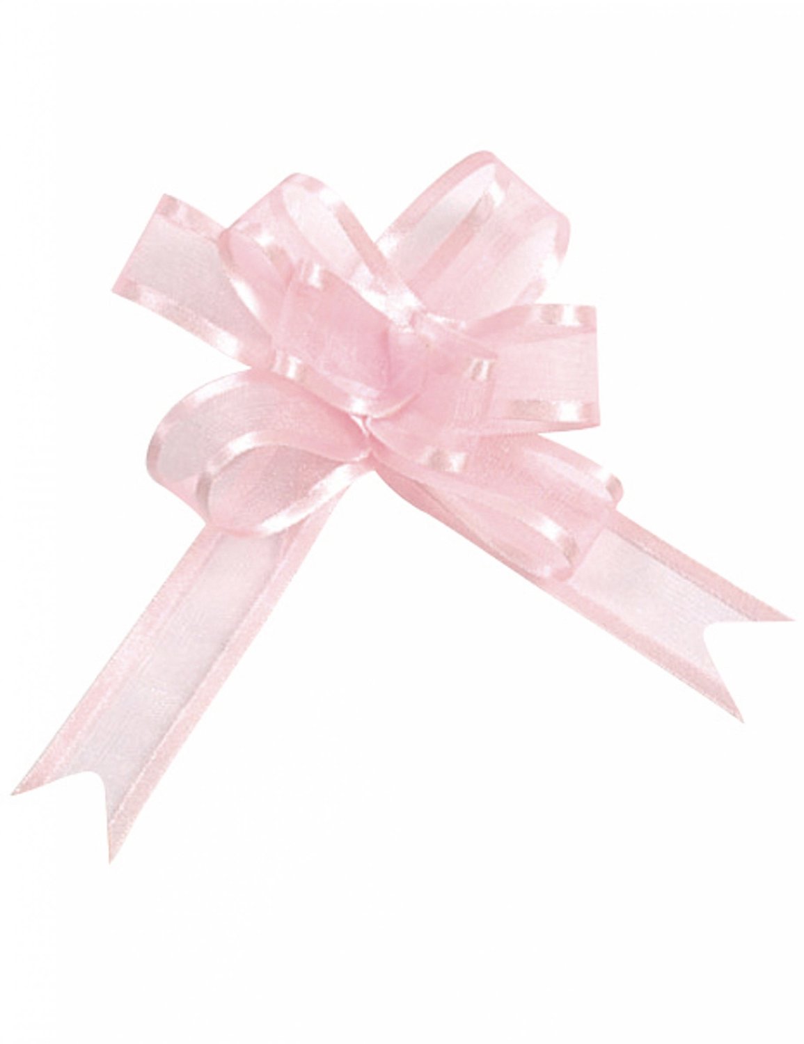 SANTEX - 5 mini roze organza strikken 16 mm om te trekken voor decoratie