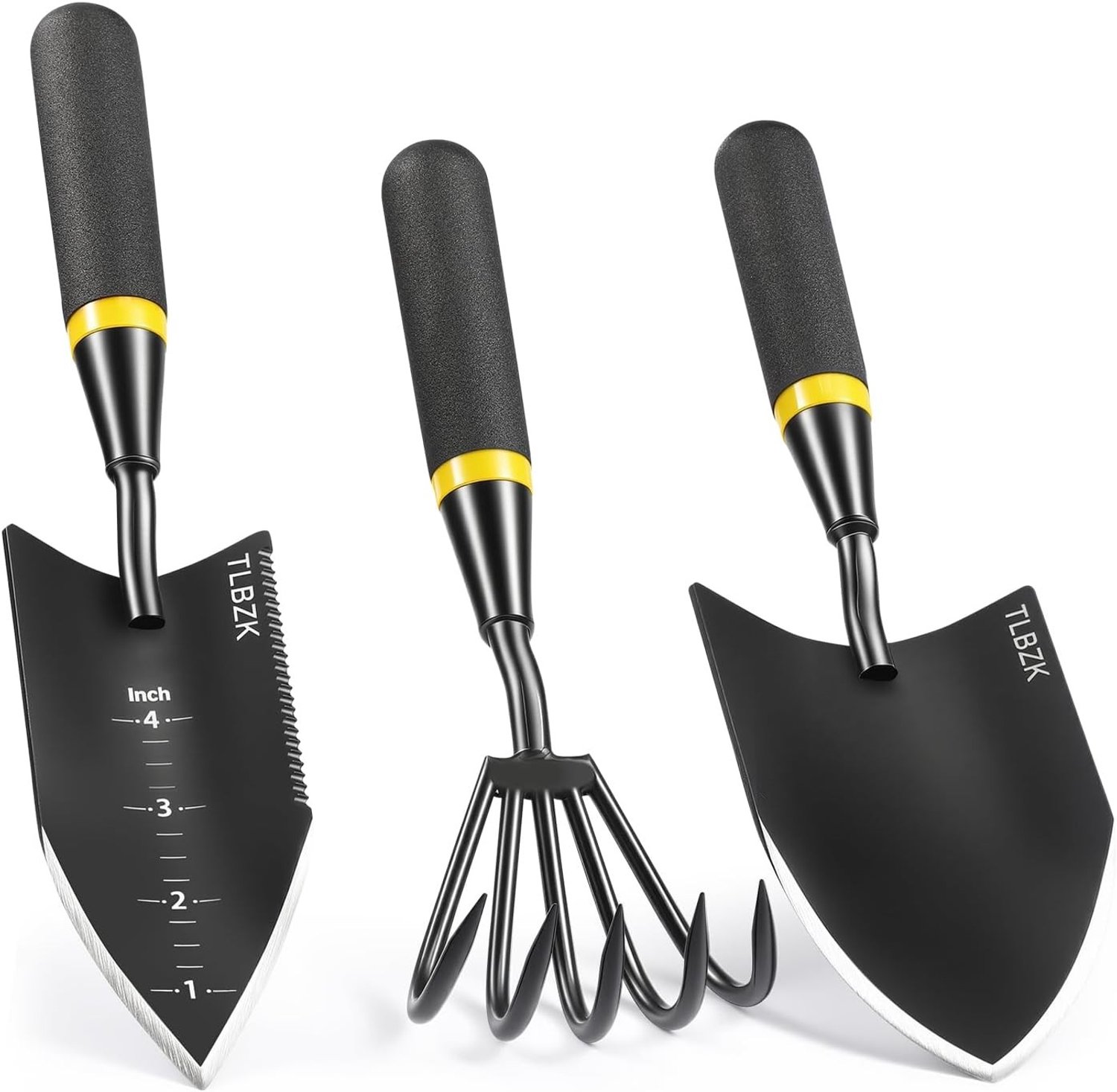 Complete tuingereedschapset van roestvrij staal – ideaal voor tuinieren, met een schep, plantenschep en handcultivator voor zowel mannen als vrouwen.