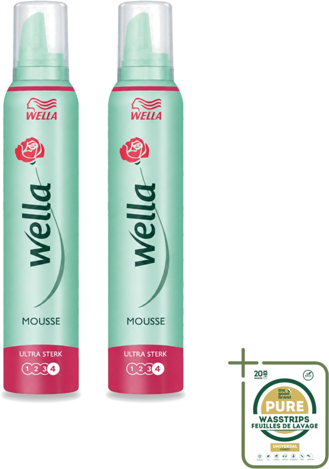 2 x WellaFlex Hold Ultra Strong Mousse - Haarmousse - Langdurige Versteviging - Flexibele Textuur - 200 ml - Haarversteviging - Flexibele Haarmousse - Langdurige Hold - UV Bescherming - Haar Styling