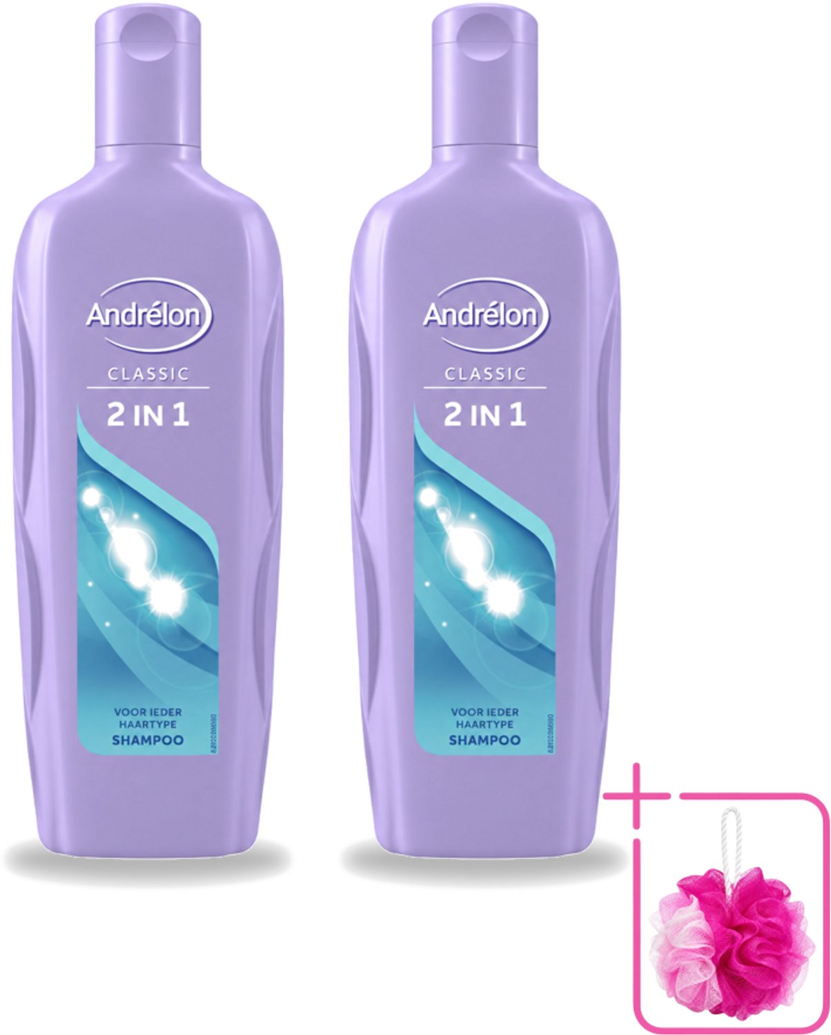 2 x Andrélon – Shampoo – 2-in-1 – 450 ml - Bulkverpakking - Shampoo 2 in 1 - Douchemop - Haar reinigen