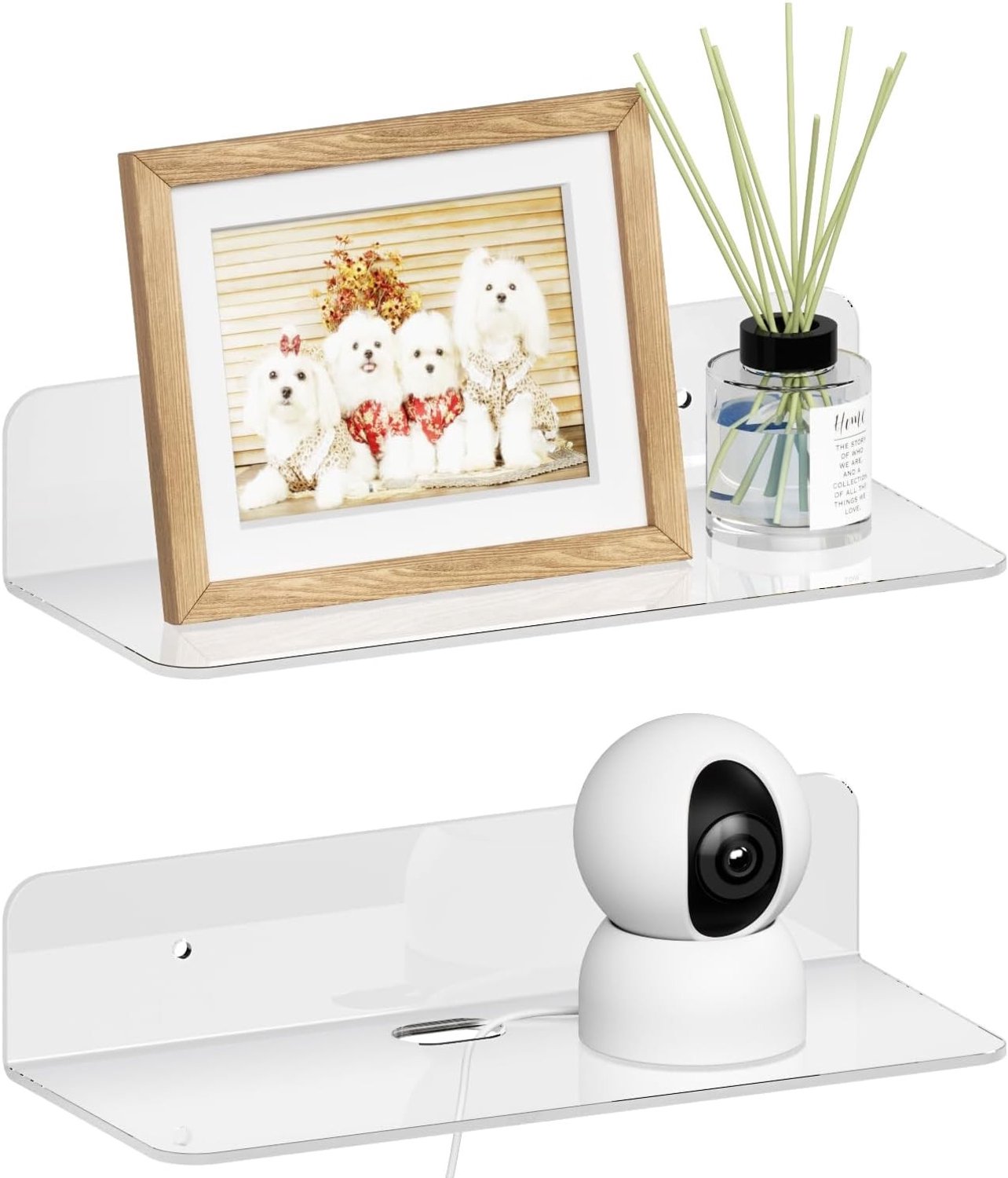 Duidelijke 23 cm heldere acrylplanken - Set van 2 voor opberging en decoratie