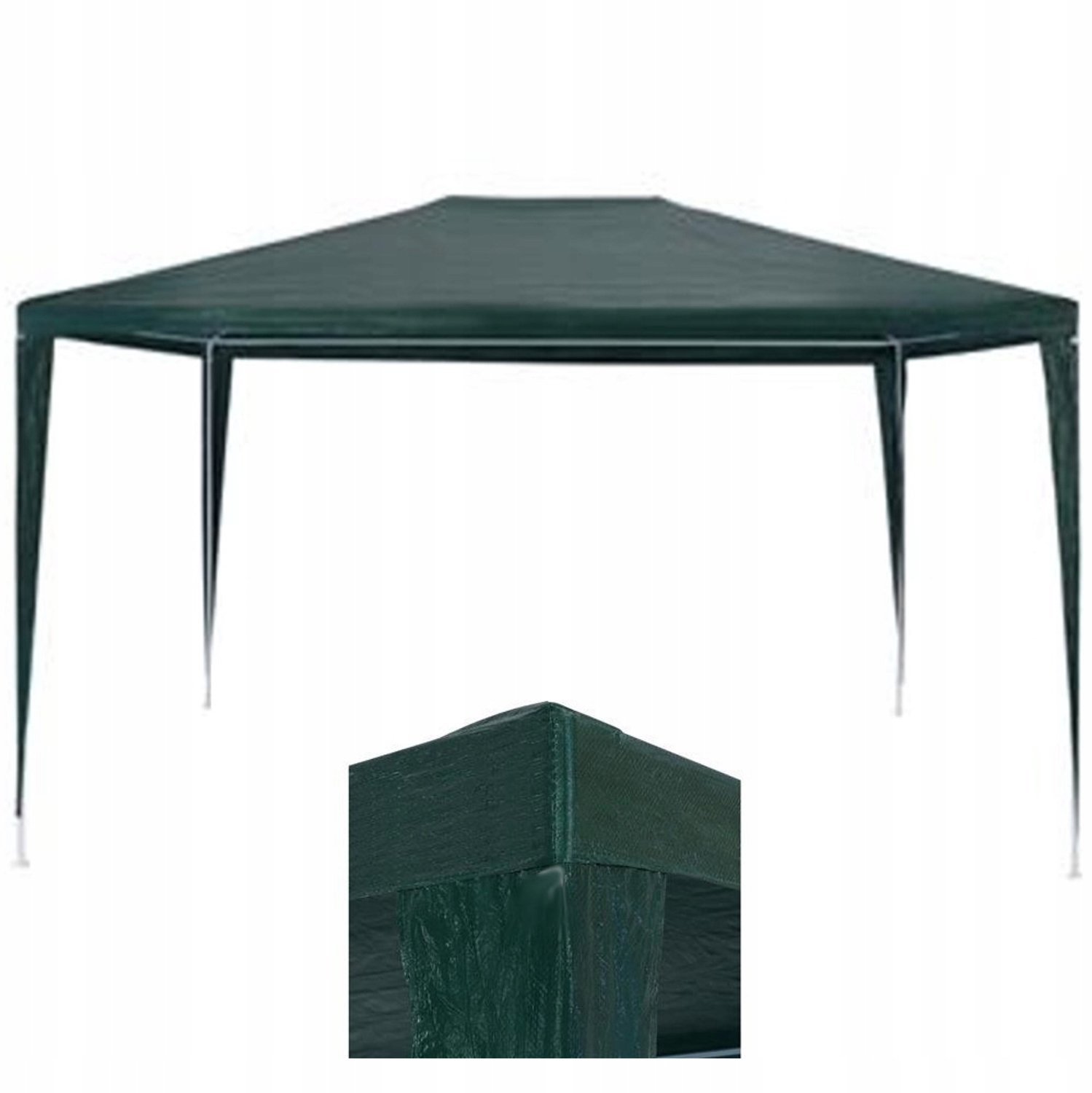 Groen PE Dakzeil voor Tuinpaviljoen 3x4m - Waterafstotend