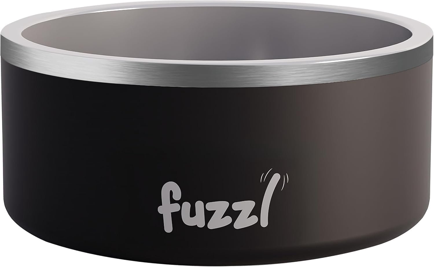 Fuzzl Titan Dog Bowl 17cm - Matte Black Thermal Insulated Dog Bowl for Indoor and Outdoor with Ultra Grip Rubber Base - ShopVlot