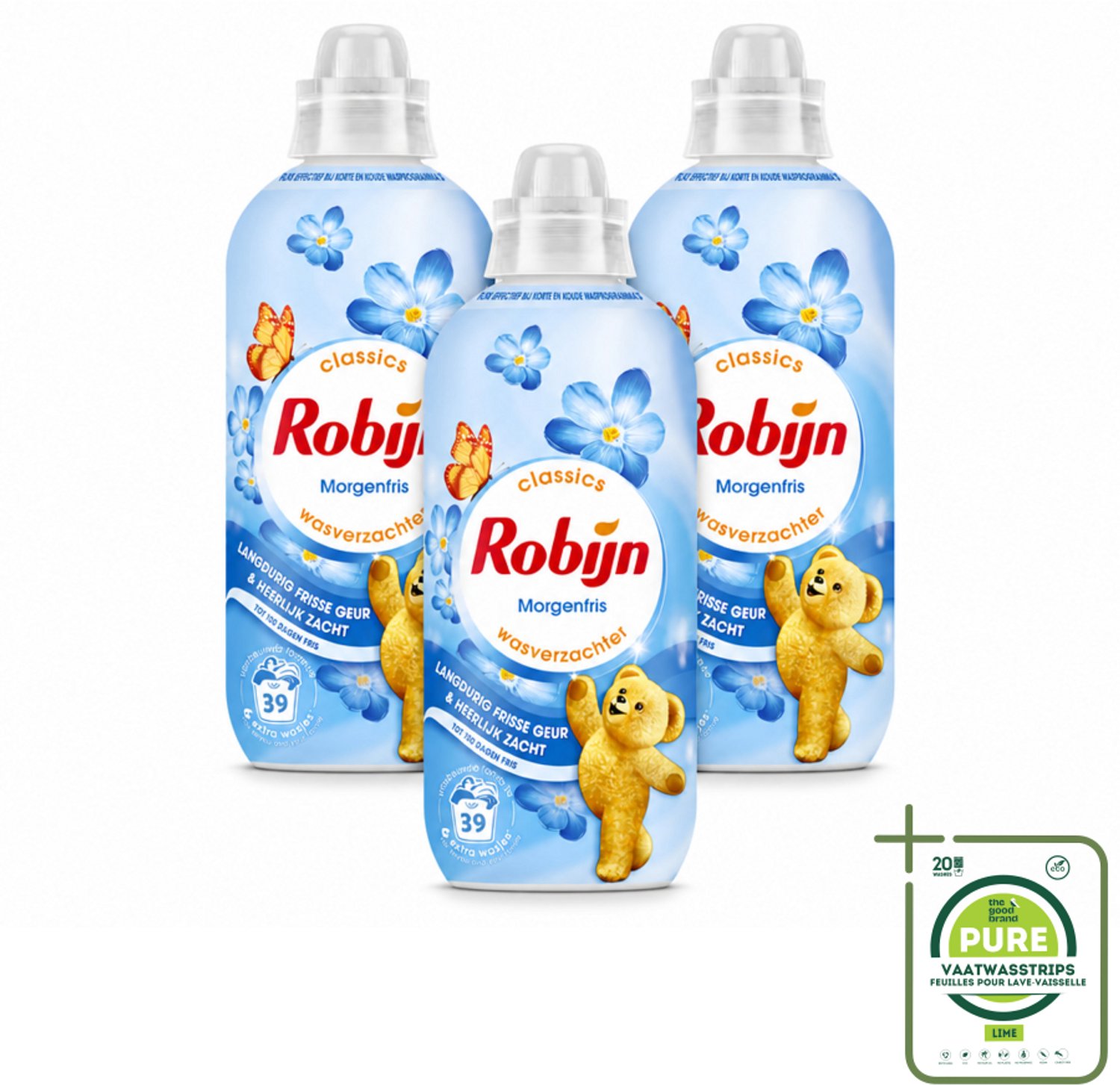 3 x Robijn – Wasverzachter – Morgenfris – 780 ml - Grootverpakking - Vaatwasstrips - Wasverzachter - Wasgeur - Kleding Verzachter - Frisse Geur - Slijtage Verminderen