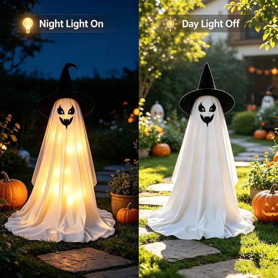 2 stuks Halloween-decoratie voor buiten, lichtgevende griezelige — afbeelding 2