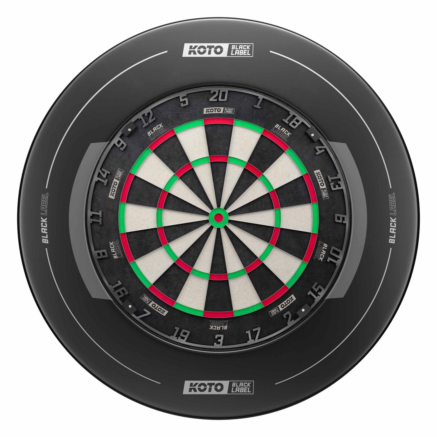 KOTO Black Label Dartboard + KOTO Black Label Surround - Dartset