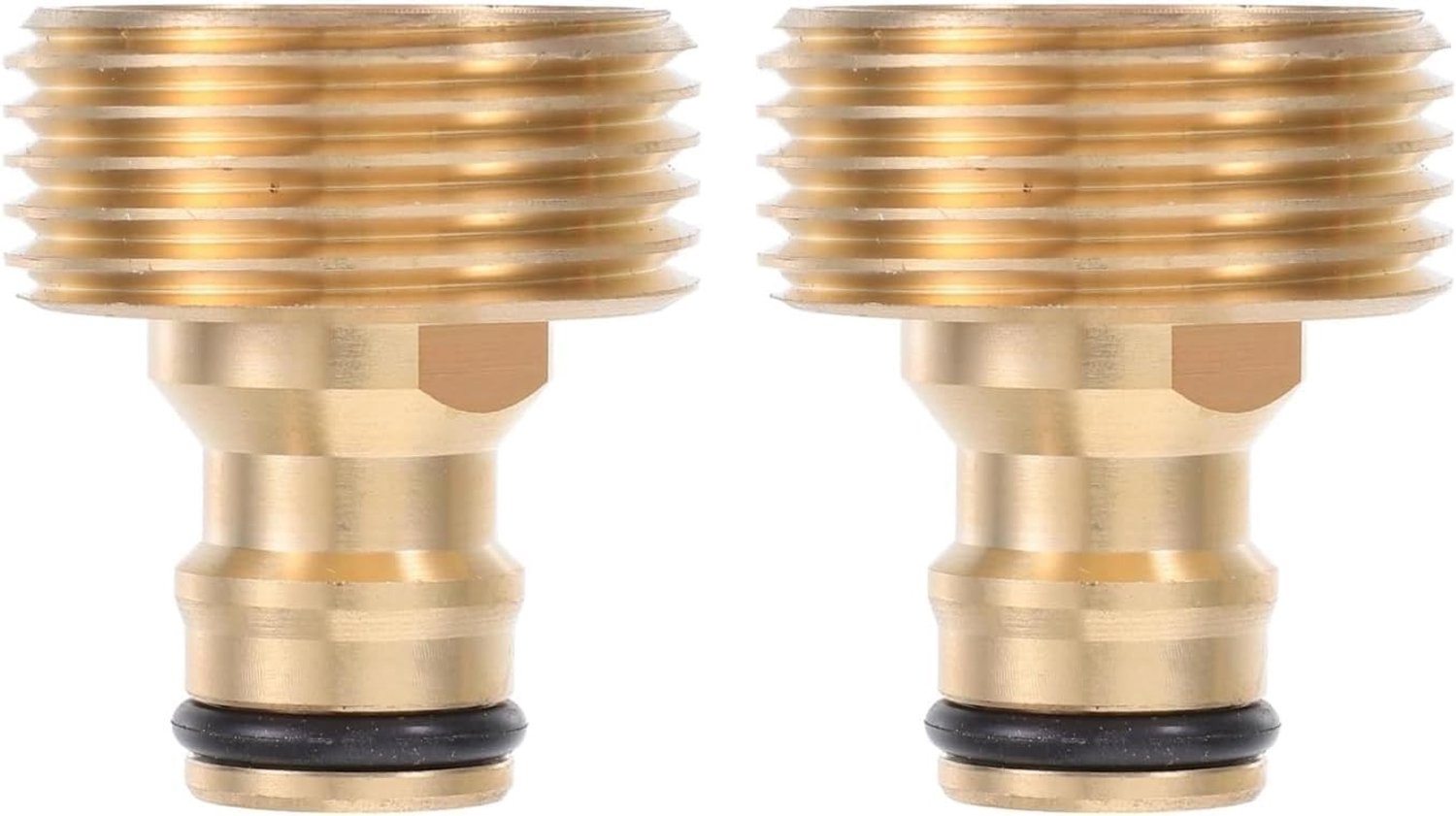 2 Stuks 1 Inch Messing Snelle Koppeling met Mannelijk Schroefdraad, Tuinslang Adapter en Snelle Ontkoppeling voor Tuinonderhoud en Irrigatie