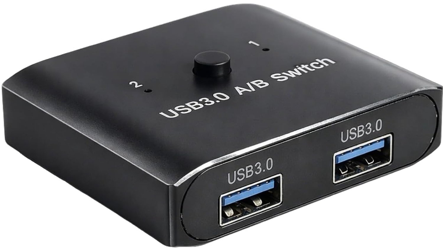 USB 3.0 Tweeweg Switch voor 2 Computers - Eenvoudige Schakeling voor Printer, Toetsenbord en Muis, KVM Adapter, Compatibel met PC en Scanner