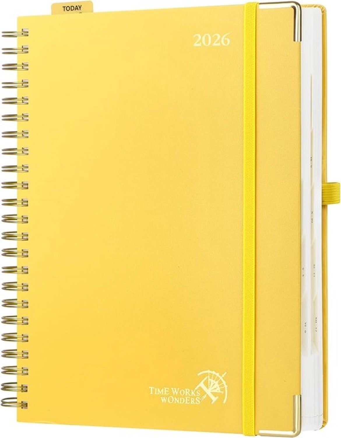 Dagplanner 2026 A4 spiraal - 1 pagina per dag agenda januari t/m december 2026 - FSC-papier