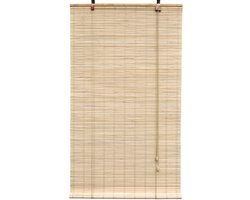 Bamboebaas® bamboe rolgordijn Sem - Naturel - 80x180 cm - Natuurlijke look - Zonwerend - Duurzaam bamboe - Lichtdoorlatend - Geschikt voor b