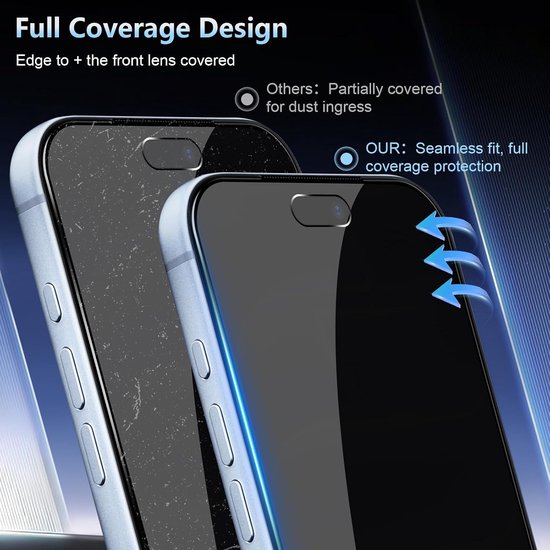 Inkijkbescherming voor iPhone 18 Pro Max 5G, 2 stuks anti-spy — afbeelding 2
