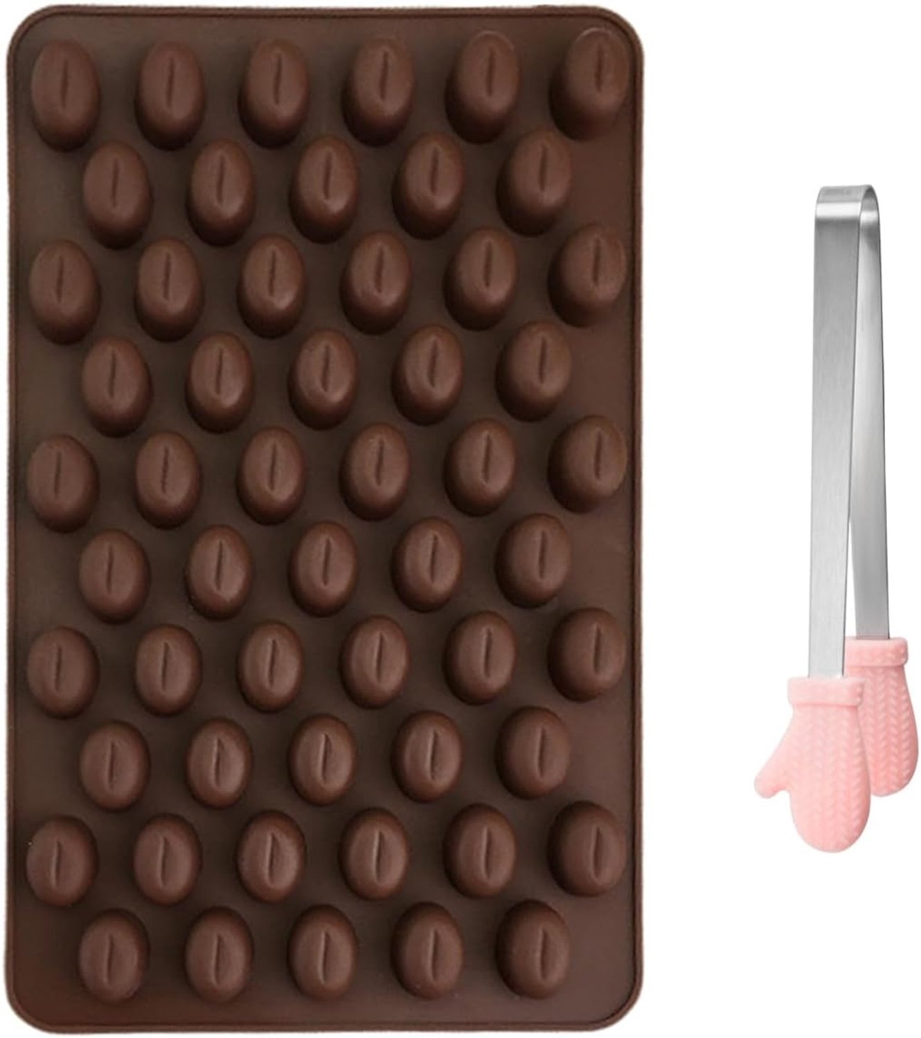 1 Stuk Koffieboon Siliconen Schimmel, 1 Snack Clip, Snoep Chocolade Schimmel, Mini Ijsblokje Clip.