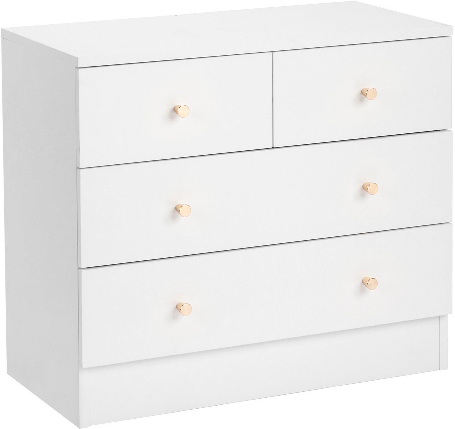 LEADZM Ladekast met 4 lades - Wit - 66 x 33 x 56 cm - met handgrepen