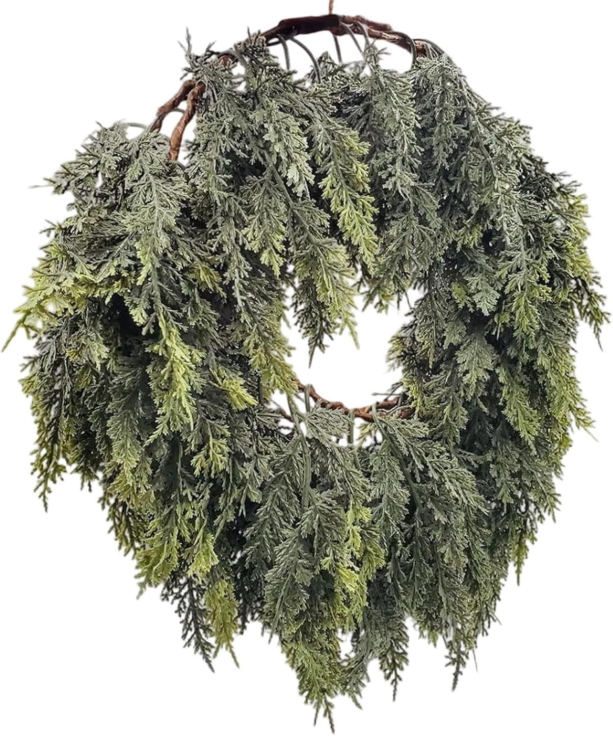 Kerstcederslinger, kunstmatige dennentak, 180 cm, natuurgetrouwe groenblijvende decoratie, deurornament, decoratieve winterslinger voor pers, omhang, muur
