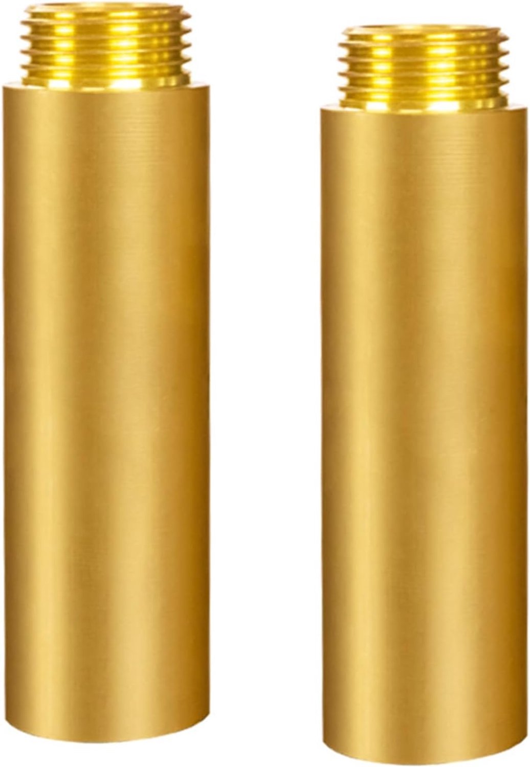 Tapuitbreiding 2 Stuks 1/2 Inch x 80 mm DN15 Schroefdraaduitbreiding voor Drinkwater en Verwarming, Koper Verbindingsstuk voor Installatie