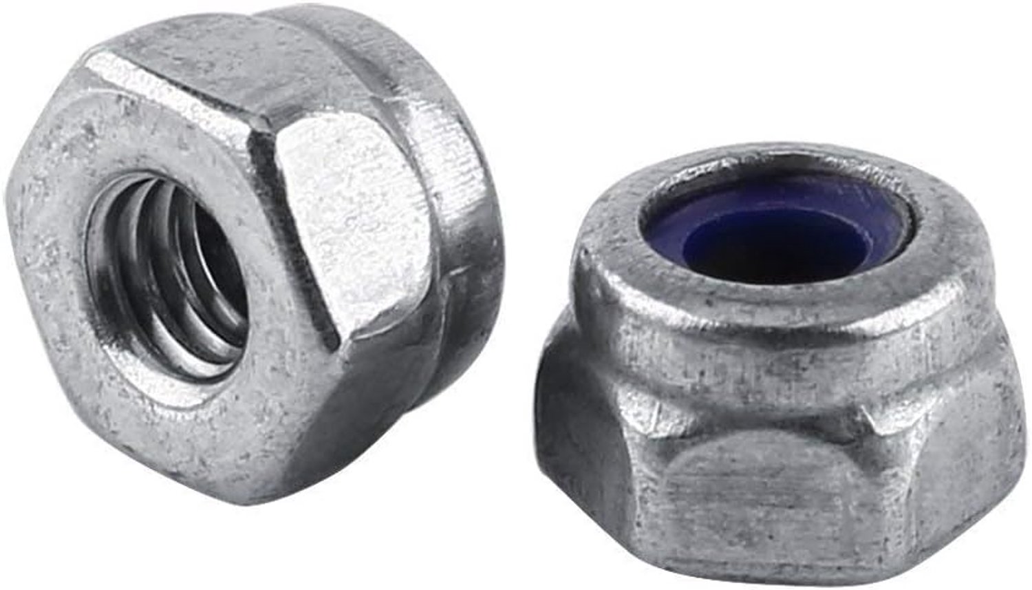 100Pcs M2 Hex Nuts Stainless Steel 304 Nylon Lock Nut Anti Loose Nuts Stainless Steel Self Locking Nuts for Bolts and - ShopVlot