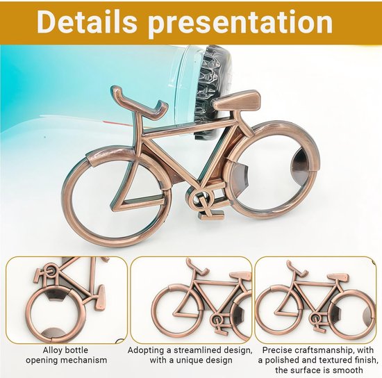 2 Stuks Vliegtuig Fiets Kurkentrekker, Retro Metalen Kurkentrekker, Multifunctionele Keuken Benodigdheden, Creatieve Geschenken Voor Mannen. — afbeelding 5