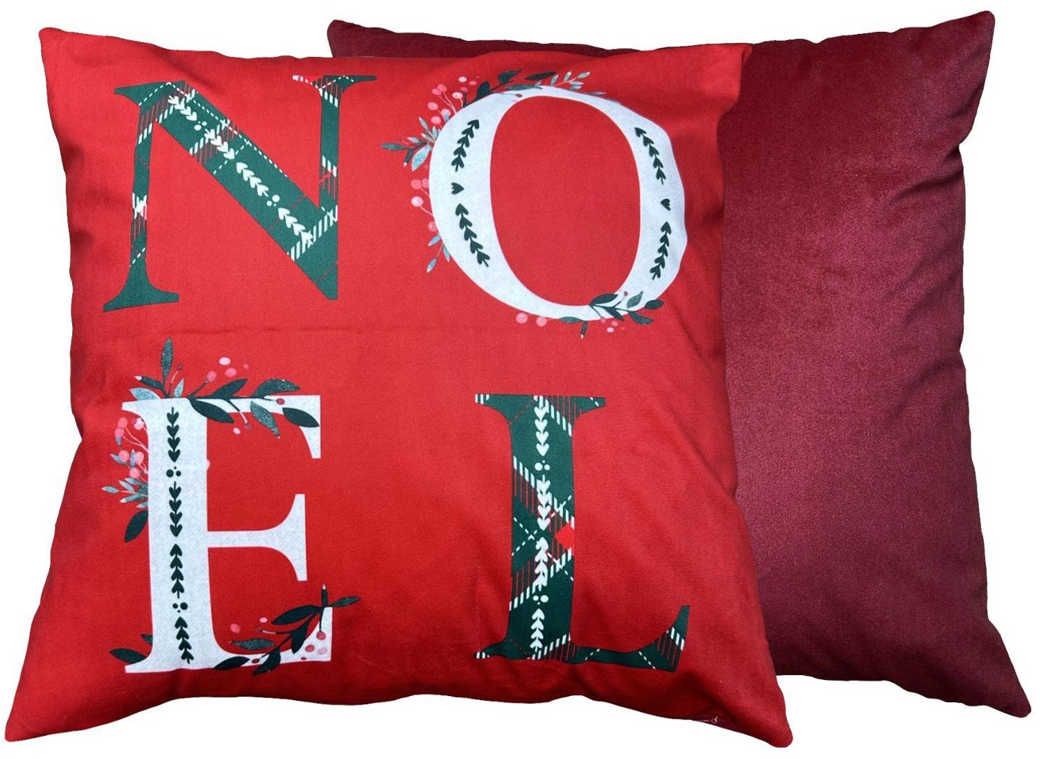 Decoratieve Kussenhoes 45x45 cm - Zachte Velours, Winterse Patronen