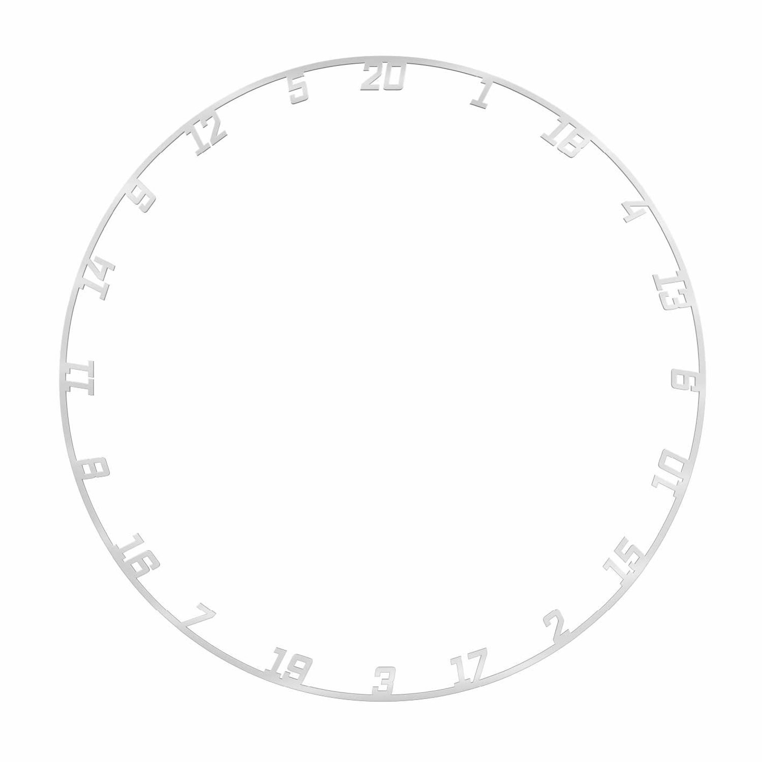 KOTO White Numberring - Cijferring Dartbord