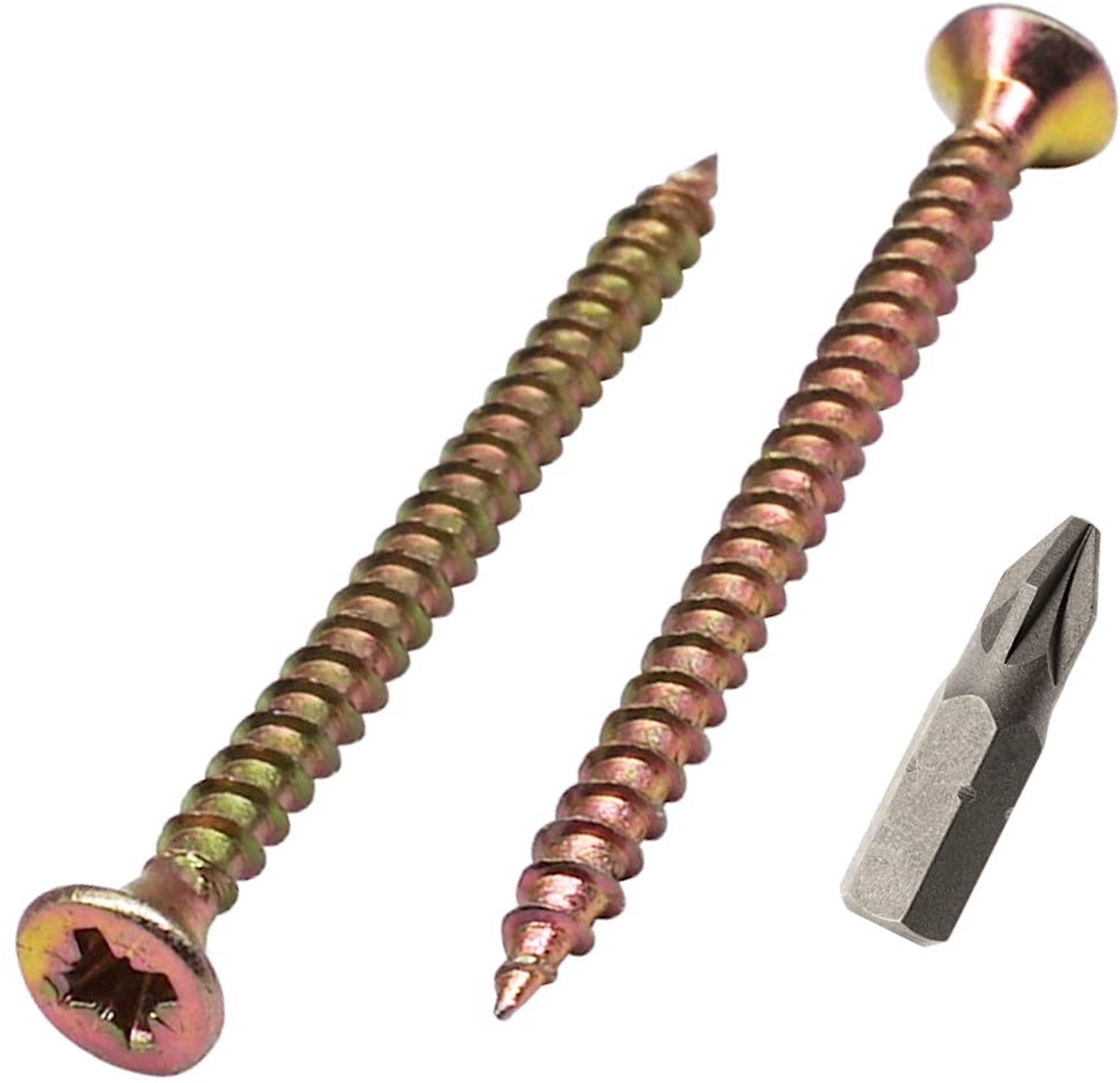 Houtschroeven 3.5 x 45 mm - Geel Gegalvaniseerd Staal - Universele Pozi-Drive - Geschikt voor Houtwerk - ShopVlot
