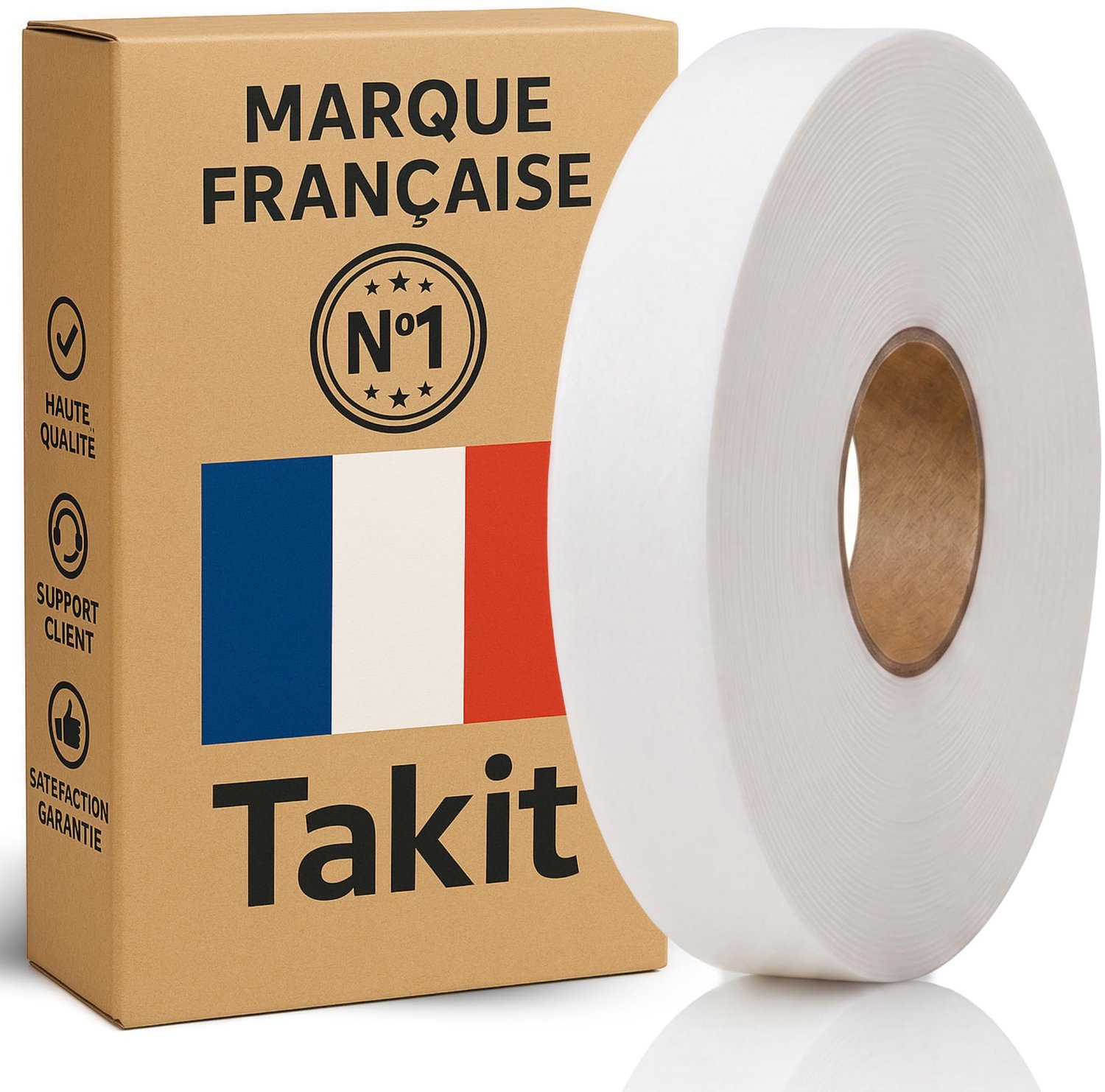 Textieltape 20 mm x 30 m - opstrijkbaar - ideaal voor gordijnen - personaliseer jouw creaties - ShopVlot