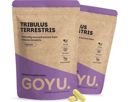 GOYU Tribulus Terrestris Extract 500 mg Combideal 2x 60 Capsules - Tribulus Terrestris Extract Capsules - Vrucht en wortel - 500 mg per capsule - 60 capsules - Vegan - Zonder toevoegingen - Lab getest - 60 dagen voorraad per zakje