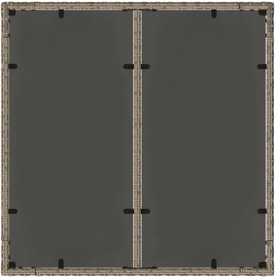 Poly rattan moderne tuinset 90 x 90 x 75 cm grijs — afbeelding 4