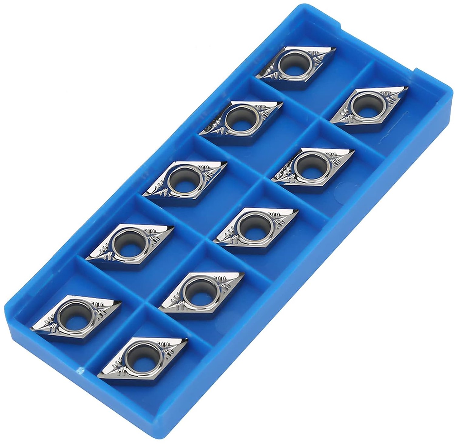 Aqxreight 10 Stuks CNC Hardmetalen Wisselplaten voor Draaibanken DCGT11T304-AK H01 Bladen voor Aluminium, Koper en Niet-metalen Materialen Freeswisselplaten met Hoge Slijtvastheid Snijgereedschappen