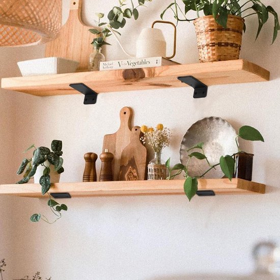 Set van 4 Onzichtbare Planksteunen, 14 cm Zware Steunen voor Wandmontage, Ideaal voor Drijvende Planken en Opbergruimte — afbeelding 4