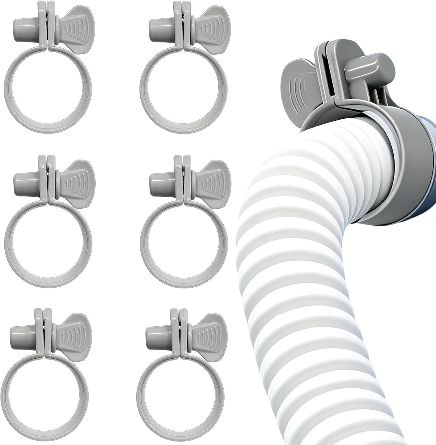 Slangklemmen zwembadslang Ø 32-38 mm, 6 stuks verstelbaar