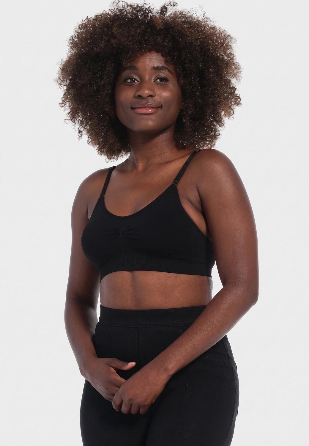 MAGIC Bodyfashion Comfort Bra Bamboo with Spaghetti Straps Dames Beha Zwart