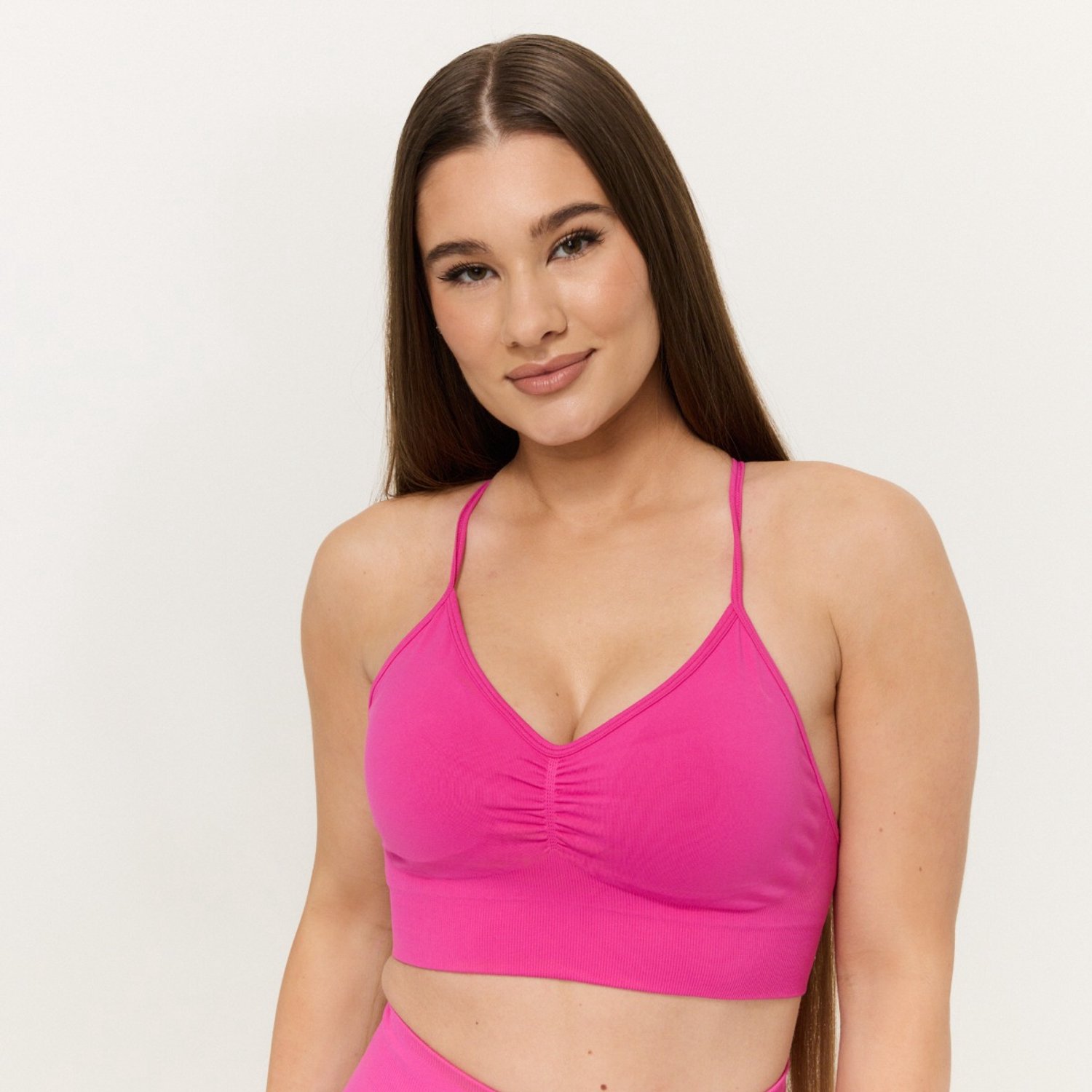 GymBeam Sculpt Naadloze Sportbeha Roos L