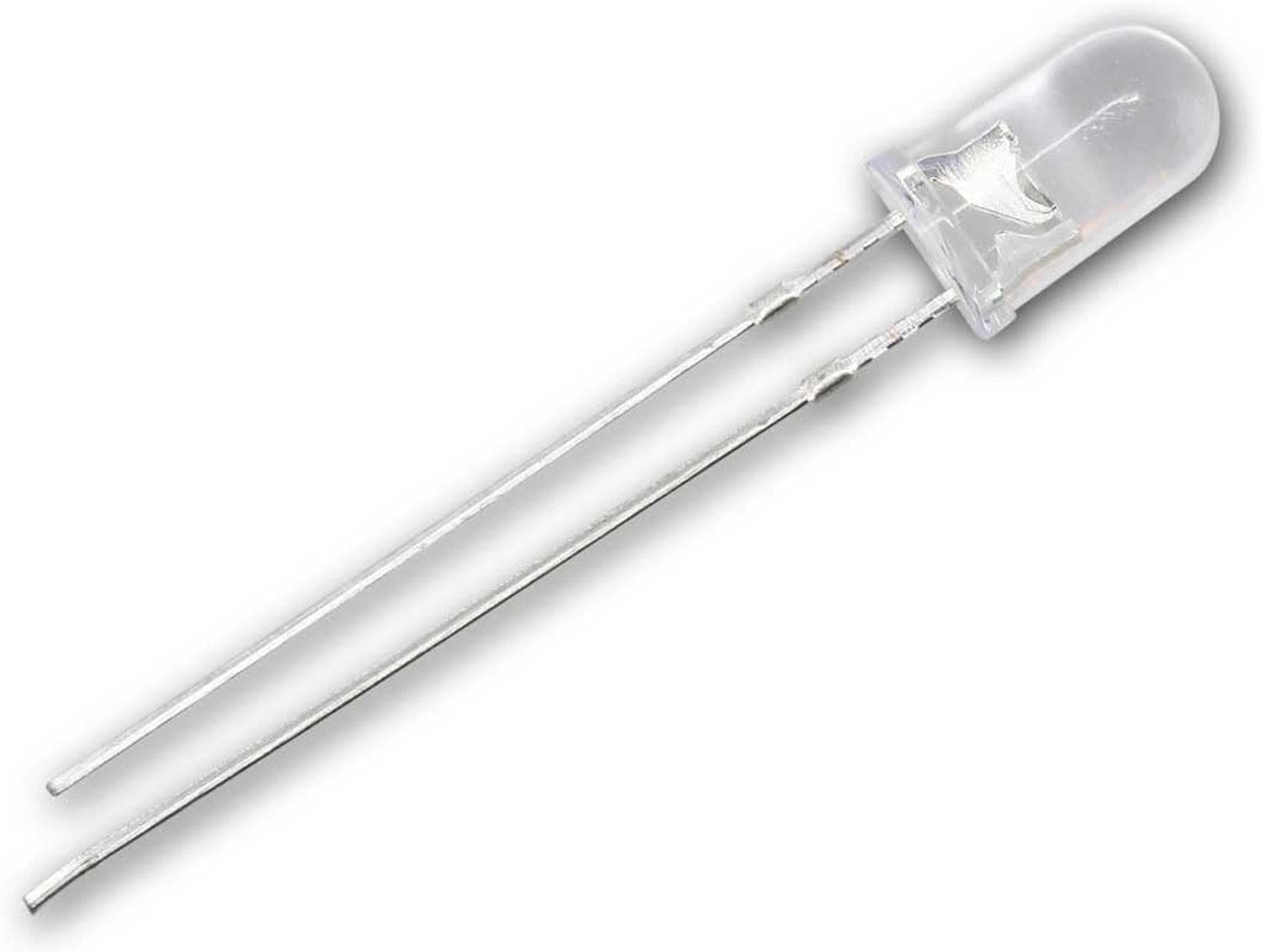 25 LED's 5mm waterhelder blauw type "WTN-5-8000b", lichtgevende diode, bedraad, diode gloeiend, als component