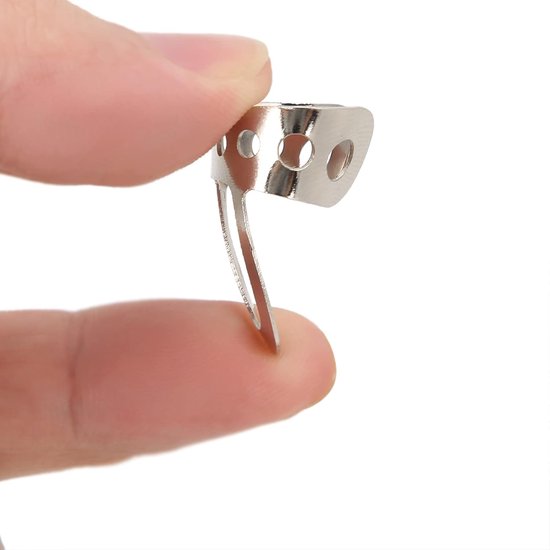 4 Stuks Vinger- en Duimplectrum Metaal Vingerhoesjes (Zilver/Goud) — afbeelding 3