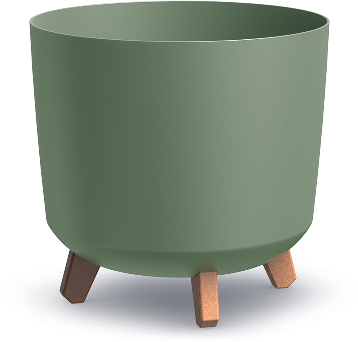 Gracia Tubus DGTL300L Pot - Aardse Groene Kleur met Houten Poten