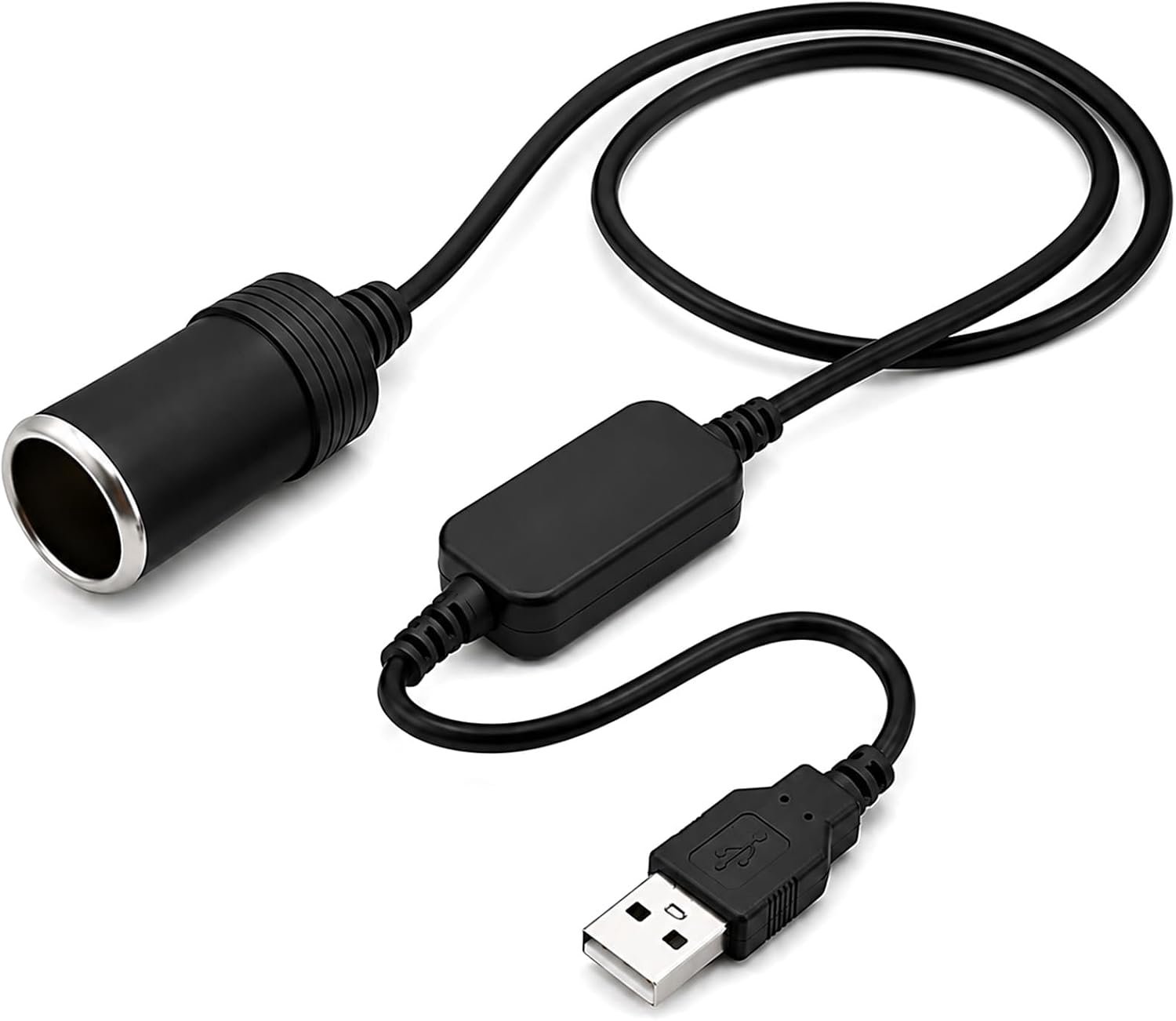 Converterkabel USB A mannelijk naar sigarettenaansteker bus