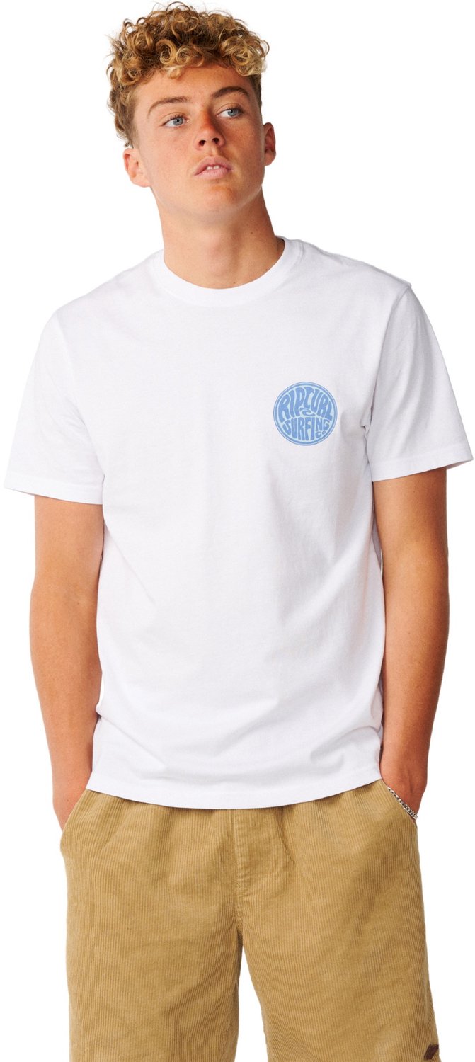 2026 Rip Curl Heren Stroomlijn Borst Logo T-Shirt Wit