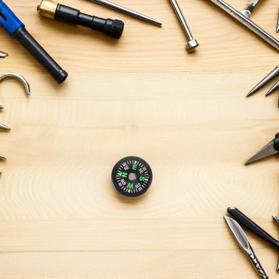 20 Stuks overlevingskompas Pocket Compasses Compact plastic Black — afbeelding 5