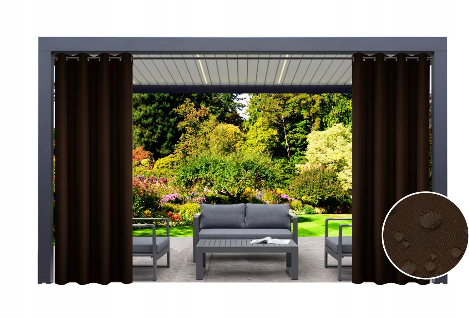 Waterdichte Terrasgordijnen 155x240 cm - Tuin & Balkon