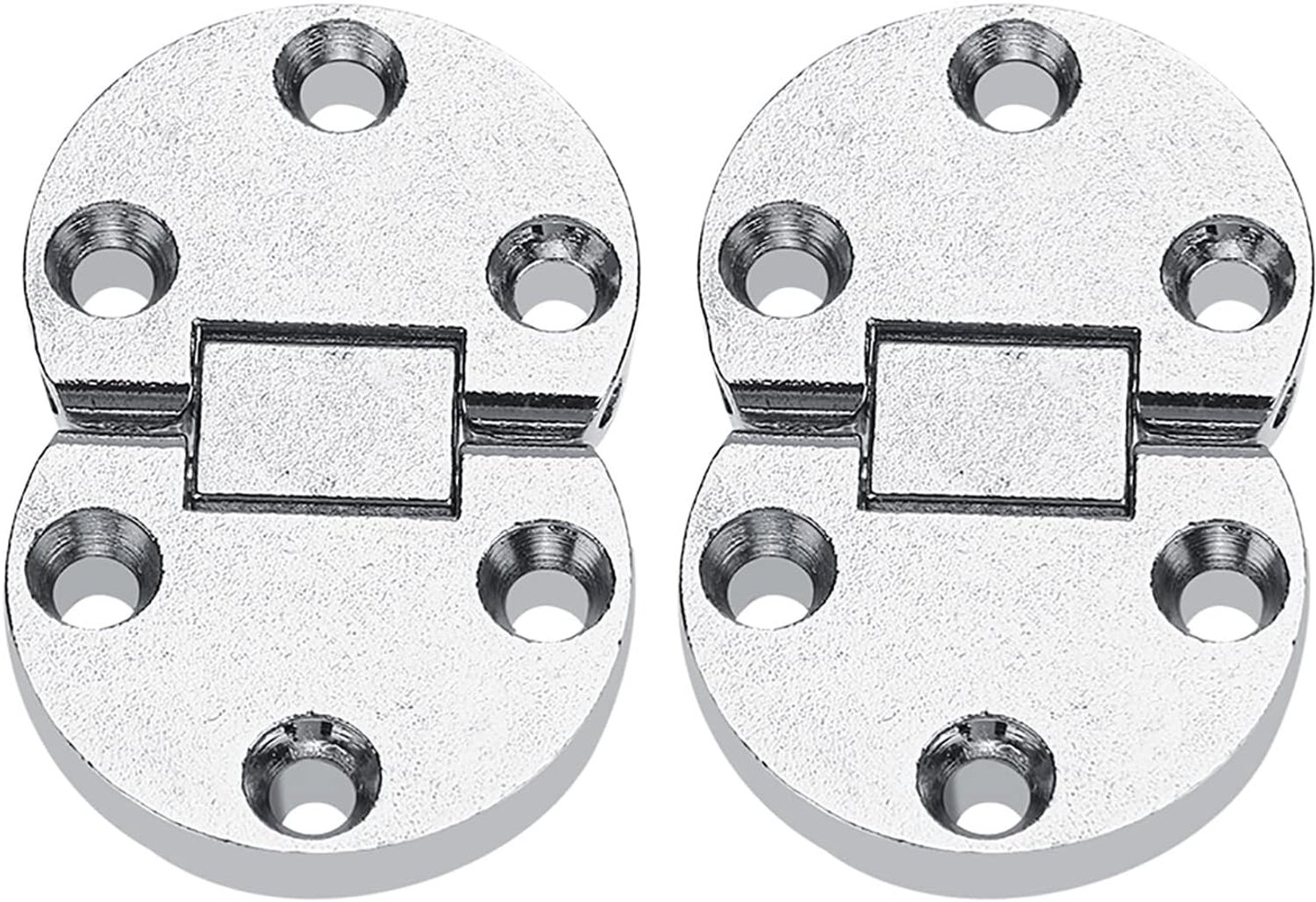 Hyuduo 2 Stuks Zinklegering Zelfdragende Klaptafelscharnieren, Volledig Verstelbare Verborgen Scharnieren voor Klaptafels Lades Meubels 54x35x7mm