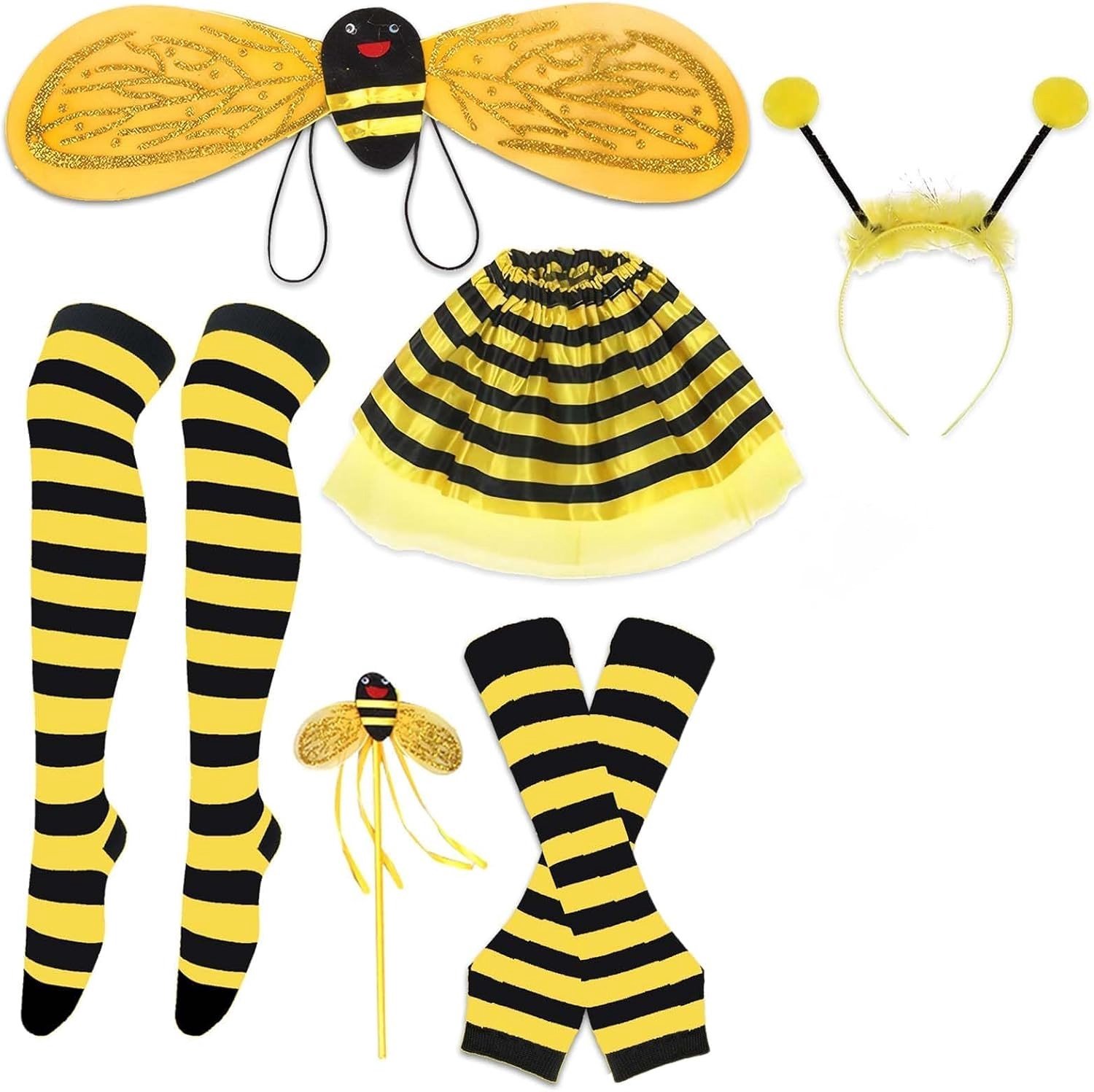 Vrolijk Kostuum voor Dames met Lieveheersbeestje en Bij - 6-delig Set met Rok en Jurk voor Carnaval en Feestjes