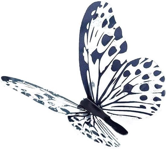 36 stuks muurstickers vlinder, kunststicker citaten doe-het-zelf zelfklevende vlinders zwart wit raamdecoratie behang 3D vinyl voor thuis woonkamer badkamer keuken decor — afbeelding 5