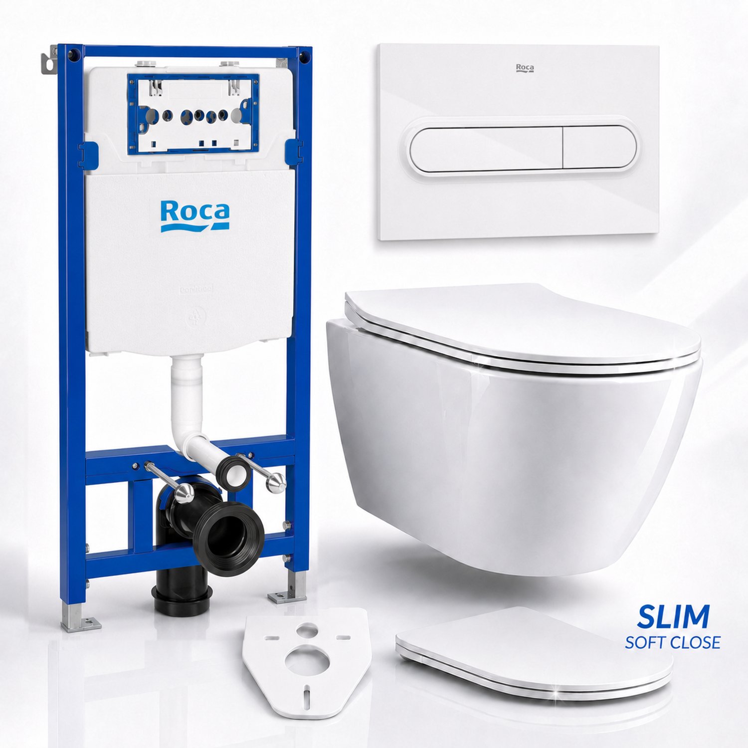 Badland toiletset - Roca DUPLO ONE - ROLO wit - PL1 wit - A890195000