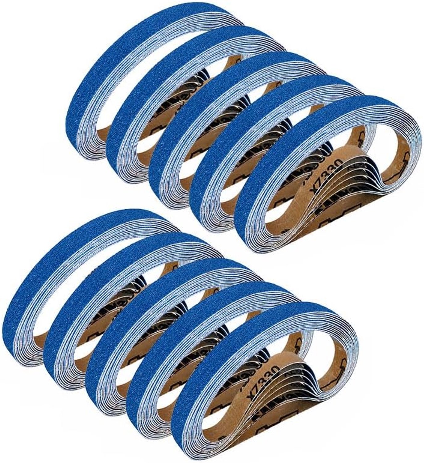 Schuurband van zirkonia P80 voor pneumatisch slijpen en lassen (520 x 20 mm