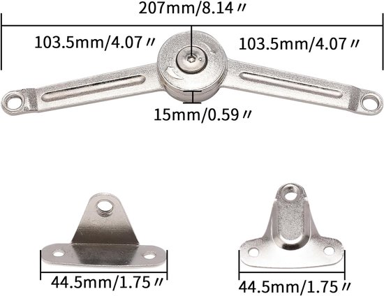 Duurzame Vouwbare Dekselsteunen, 2 Stuks, Ideaal voor Meubels, Kasten en Speelgoeddozen — afbeelding 2
