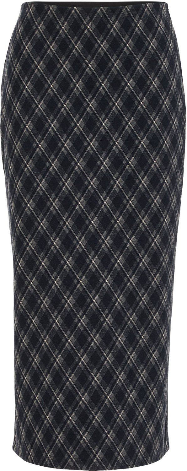WE Fashion Dames midi rok met ruit